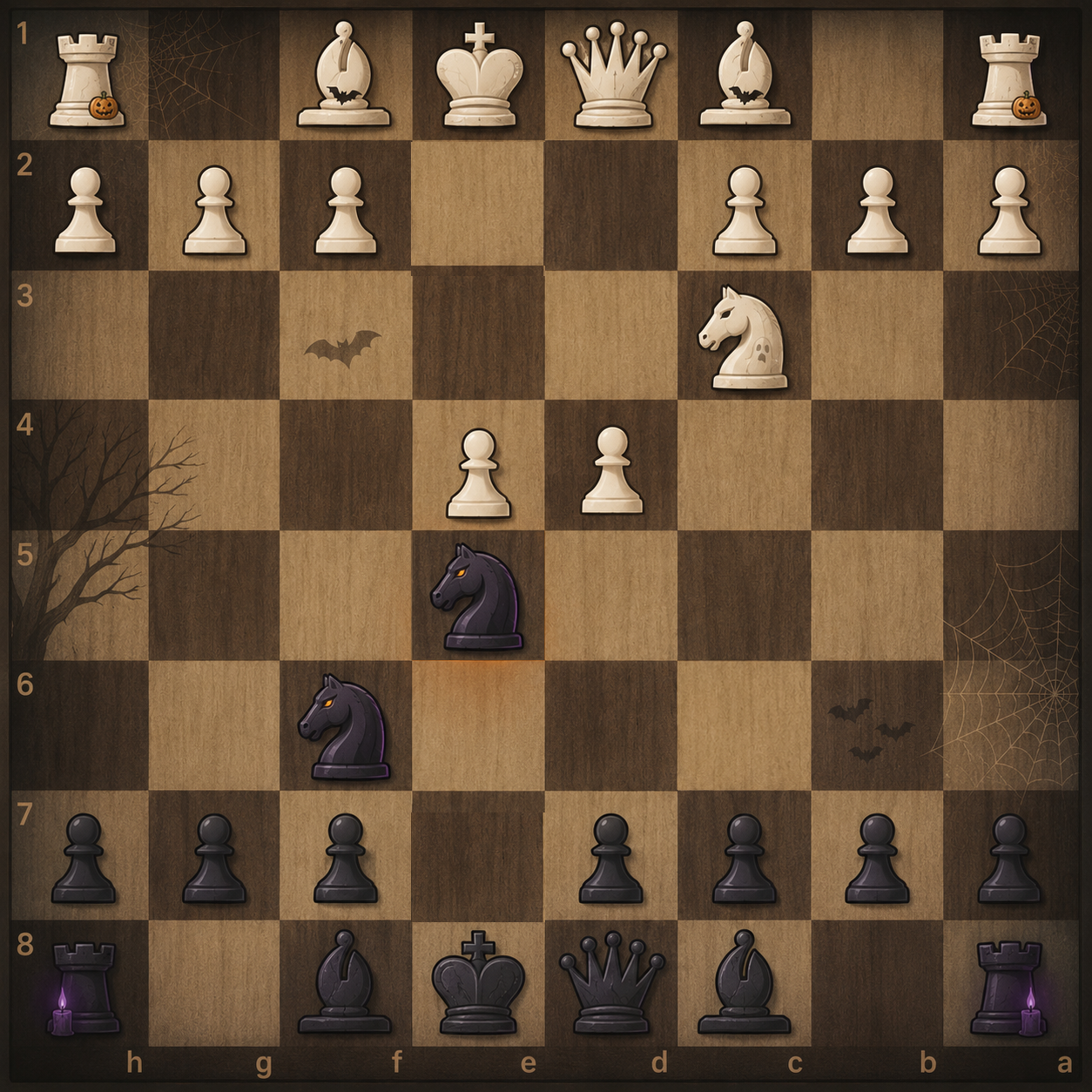 Halloween Gambit after Black accepts and White plays d4