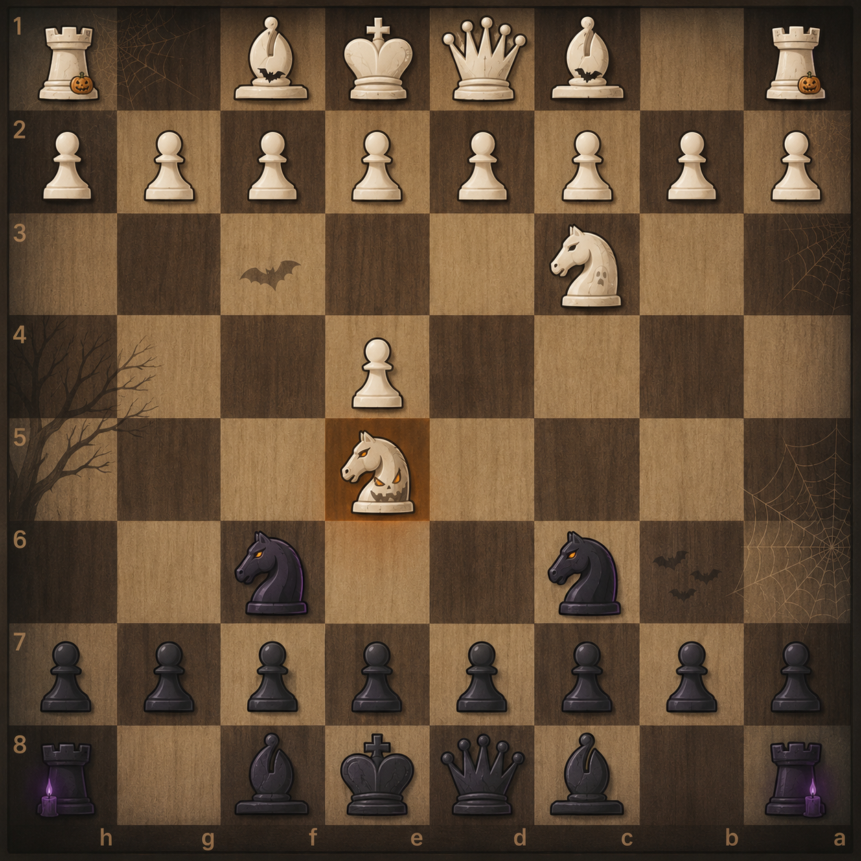 Halloween Gambit board position illustration