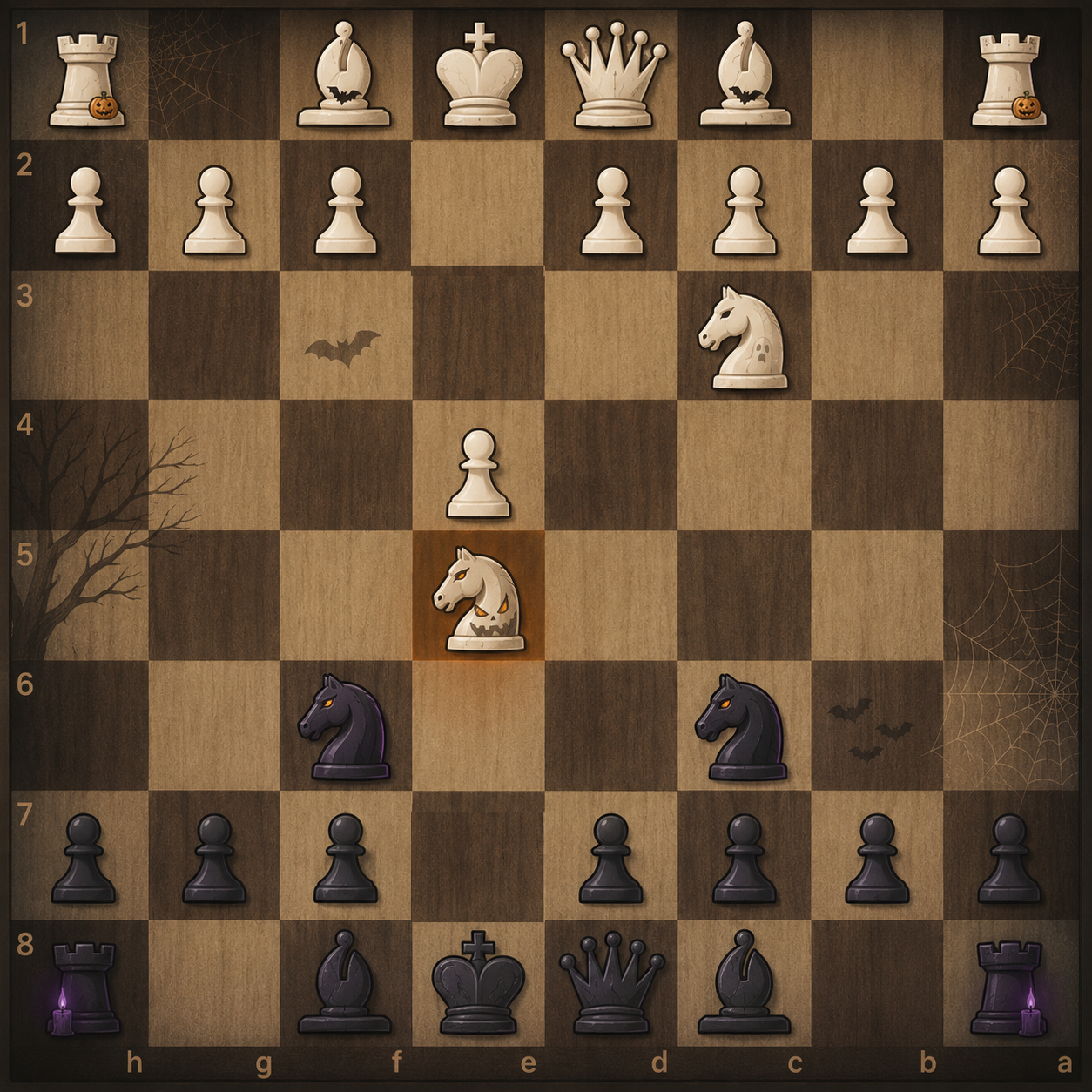 Halloween Gambit board position illustration